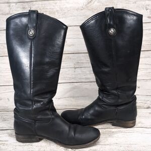 Frye Melissa Button Tall Black Riding Equestrian Boot Size 8.5